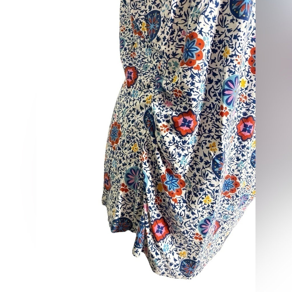 Boden Blue Floral Medallion Print Neck Jersey
Short Sleeve Faux Wrap Shirt - Picture 6 of 13